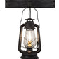 Meyda Lighting Miners Lantern 17" Costello Black Wall Sconce With Clear Shade Glass