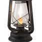 Meyda Lighting Miners Lantern 17" Costello Black Wall Sconce With Clear Shade Glass