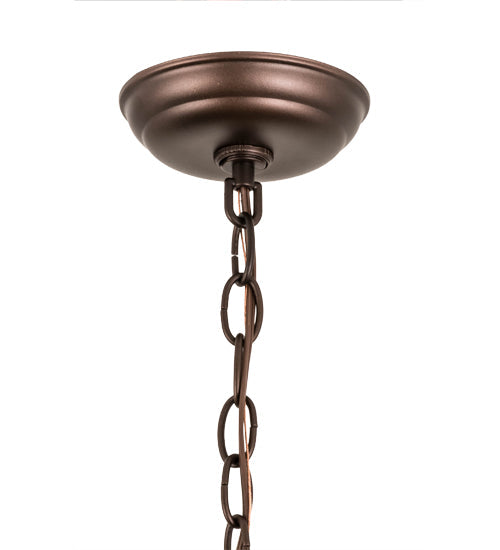Meyda Lighting Miners Lantern 178541 7" Mahogany Bronze Mini Pendant Light With Clear Shade Glass