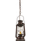 Meyda Lighting Miners Lantern 178541 7" Mahogany Bronze Mini Pendant Light With Clear Shade Glass