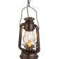 Meyda Lighting Miners Lantern 178541 7" Mahogany Bronze Mini Pendant Light With Clear Shade Glass