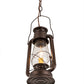 Meyda Lighting Miners Lantern 178541 7" Mahogany Bronze Mini Pendant Light With Clear Shade Glass