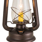 Meyda Lighting Miners Lantern 178541 7" Mahogany Bronze Mini Pendant Light With Clear Shade Glass