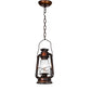 Meyda Lighting Miners Lantern 220231 7" Vintage Copper Mini Pendant Light With Clear Shade Glass