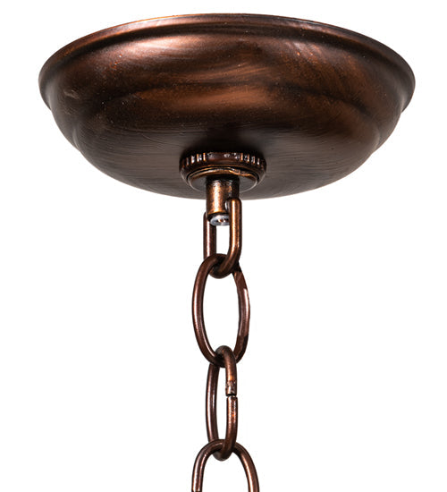 Meyda Lighting Miners Lantern 220231 7" Vintage Copper Mini Pendant Light With Clear Shade Glass