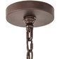 Meyda Lighting Miners Lantern 40" 6-Light Distressed Rust & Natural Wood Wagon Wheel Chandelier With Clear Shade Glass