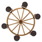 Meyda Lighting Miners Lantern 40" 6-Light Distressed Rust Wagon Wheel Chandelier With Clear Frosted Lantern Shade Glass
