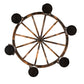 Meyda Lighting Miners Lantern 40" 6-Light Vintage Copper Wagon Wheel Chandelier With Clear Shade Glass