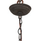 Meyda Lighting Miners Lantern 7" 2-Light Dark Roast Mini Pendant Light With Clear Shade Glass