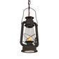 Meyda Lighting Miners Lantern 7" 2-Light Dark Roast Mini Pendant Light With Clear Shade Glass
