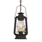 Meyda Lighting Miners Lantern 7" 2-Light Dark Roast Mini Pendant Light With Clear Shade Glass
