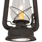 Meyda Lighting Miners Lantern 7" 2-Light Dark Roast Mini Pendant Light With Clear Shade Glass