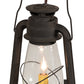 Meyda Lighting Miners Lantern 7" 2-Light Dark Roast Mini Pendant Light With Clear Shade Glass