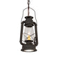Meyda Lighting Miners Lantern 7" 2-Light Dark Roast Mini Pendant Light With Clear Shade Glass