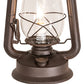 Meyda Lighting Miners Lantern 7" 2-Light Distressed Rust Mini Pendant Light With Clear Shade Glass