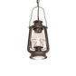 Meyda Lighting Miners Lantern 7" 2-Light Distressed Rust Mini Pendant Light With Clear Shade Glass