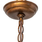 Meyda Lighting Miners Lantern 7" 2-Light Vintage Copper Mini Pendant Light With Clear Shade Glass