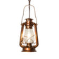Meyda Lighting Miners Lantern 7" 2-Light Vintage Copper Mini Pendant Light With Clear Shade Glass