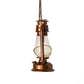 Meyda Lighting Miners Lantern 7" 2-Light Vintage Copper Mini Pendant Light With Clear Shade Glass