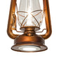 Meyda Lighting Miners Lantern 7" 2-Light Vintage Copper Mini Pendant Light With Clear Shade Glass