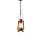 Meyda Lighting Miners Lantern 7" 2-Light Vintage Copper Mini Pendant Light With Clear Shade Glass