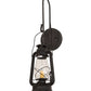 Meyda Lighting Miners Lantern 7" Costello Black Wall Sconce With Clear Shade Glass