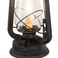 Meyda Lighting Miners Lantern 7" Costello Black Wall Sconce With Clear Shade Glass