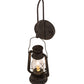 Meyda Lighting Miners Lantern 7" Costello Black Wall Sconce With Clear Shade Glass