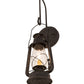 Meyda Lighting Miners Lantern 7" Costello Black Wall Sconce With Clear Shade Glass
