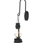 Meyda Lighting Miners Lantern 7" Costello Black Wall Sconce With Frosted Clear Shade Glass