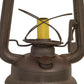 Meyda Lighting Miners Lantern 7" Distressed Rust Lantern Wall Sconce With Clear Frosted Shade Glass