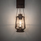 Meyda Lighting Miners Lantern 7" Distressed Rust Wall Sconce With Clear Shade Glass