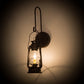 Meyda Lighting Miners Lantern 7" Mahogany Bronze Lantern Wall Sconce With Clear Shade Glass