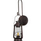 Meyda Lighting Miners Lantern 7" Mahogany Bronze Lantern Wall Sconce With Clear Shade Glass