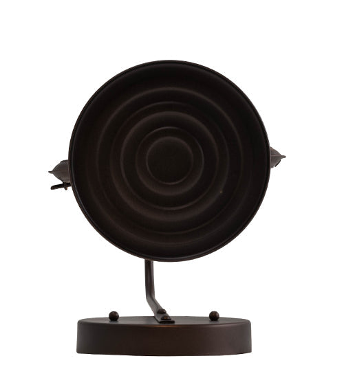 Meyda Lighting Miners Lantern 7" Mahogany Bronze Lantern Wall Sconce With Clear Shade Glass