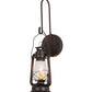 Meyda Lighting Miners Lantern 7" Mahogany Bronze Lantern Wall Sconce With Clear Shade Glass