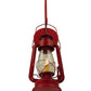 Meyda Lighting Miners Lantern 7" Ruby Red Lantern Wall Sconce With Clear Shade Glass