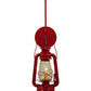 Meyda Lighting Miners Lantern 7" Ruby Red Lantern Wall Sconce With Clear Shade Glass