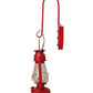 Meyda Lighting Miners Lantern 7" Ruby Red Lantern Wall Sconce With Clear Shade Glass