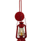Meyda Lighting Miners Lantern 7" Ruby Red Lantern Wall Sconce With Clear Shade Glass