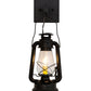Meyda Lighting Miners Lantern 7" Textured Black Wall Sconce With Clear Shade Glass