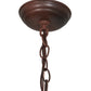 Meyda Lighting Miners Lantern 7" Wrought Iron On Rust Mini Pendant Light With Clear Shade Glass
