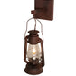 Meyda Lighting Miners Lantern 7" Wrought Iron On Rust Wall Sconce With Clear Shade Glass