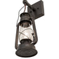 Meyda Lighting Miners Lantern 7" Wrought Iron Wall Sconce With Clear Shade Glass