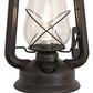 Meyda Lighting Miners Lantern 7" Wrought Iron Wall Sconce With Clear Shade Glass