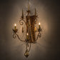 Meyda Lighting Minuet 21" 3-Light Autumn Leaf Wall Sconce With Amber Faux Candlelight
