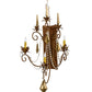 Meyda Lighting Minuet 21" 3-Light Autumn Leaf Wall Sconce With Amber Faux Candlelight