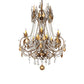 Meyda Lighting Minuet 38" 12-Light Autumn Leaf Chandelier With Amber Faux Candlelight