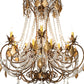 Meyda Lighting Minuet 38" 12-Light Autumn Leaf Chandelier With Amber Faux Candlelight