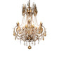 Meyda Lighting Minuet 38" 12-Light Autumn Leaf Chandelier With Amber Faux Candlelight